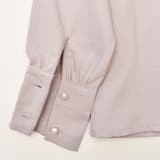 Vネックシャツブラウス オフィスカジュアル レディース | SLENDER | 詳細画像6 