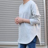 裏起毛サイドスリットカットソー ラウンドネック 裏地ファーTシャツ | SLENDER | 詳細画像4