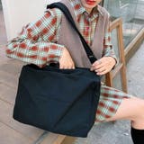 キャンバスショルダーバッグ マザーズバッグ シンプル | SLENDER | 詳細画像4