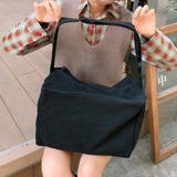 ブラック | キャンバスショルダーバッグ マザーズバッグ シンプル | SLENDER