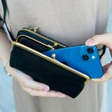 ブラック | がま口typeウォレットショルダー スマホケース 長財布 | SLENDER