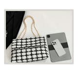 ツイードチェーンショルダーバッグ マグネット式開閉 春夏秋冬 | SLENDER | 詳細画像8