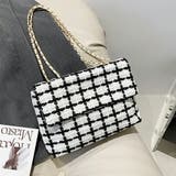 ツイードチェーンショルダーバッグ マグネット式開閉 春夏秋冬 | SLENDER | 詳細画像5