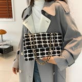 ツイードチェーンショルダーバッグ マグネット式開閉 春夏秋冬 | SLENDER | 詳細画像6