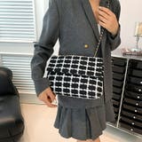 ツイードチェーンショルダーバッグ マグネット式開閉 春夏秋冬 | SLENDER | 詳細画像7