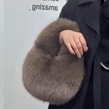 モカ | アニマルファー ハンドバッグ ふわふわ | SLENDER