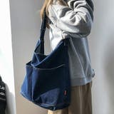 ブルー | デニムワンショルダーバッグ シンプル サブバッグ | SLENDER