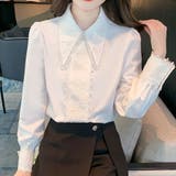 レース刺繍デザイン長袖ブラウス おしゃれ 個性的 | SLENDER | 詳細画像1