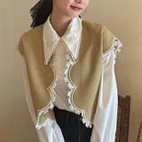 レース刺繍デザイン長袖ブラウス おしゃれ 個性的 | SLENDER | 詳細画像4