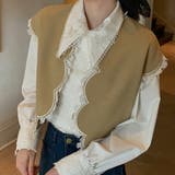 レース刺繍デザイン長袖ブラウス おしゃれ 個性的 | SLENDER | 詳細画像5