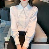 レース刺繍デザイン長袖ブラウス おしゃれ 個性的 | SLENDER | 詳細画像7