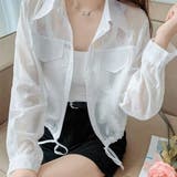 ショート丈シアーブラウス シアー素材 羽織り | SLENDER | 詳細画像5 