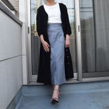 ストライプレース七分袖Vネックシフォンワンピース シアーシャツワンピース ストラ… | SLENDER | 詳細画像10 