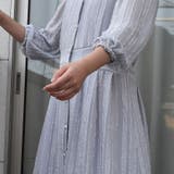 ストライプレース七分袖Vネックシフォンワンピース シアーシャツワンピース ストラ… | SLENDER | 詳細画像13 