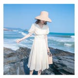 ストライプレース半袖Vネックシフォンワンピース シアーシャツワンピース ストライ… | SLENDER | 詳細画像26 