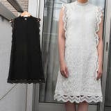 総レースノースリーブワンピース フリル袖 ノースリーブ | SLENDER | 詳細画像1 