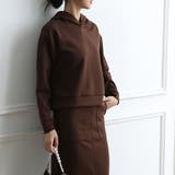 ブラウン | セットアップ パーカー スカートセット | SLENDER