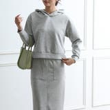 グレー | セットアップ パーカー スカートセット | SLENDER