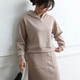 ベージュ | セットアップ パーカー スカートセット | SLENDER