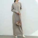 微起毛ロングワンピース ロング丈 ふんわり | SLENDER | 詳細画像4 