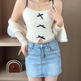 カップ付きリボンデザインビスチェキャミソール コスプレ ダンス | SLENDER | 詳細画像3 