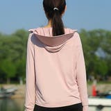 UPF50+冷感 ツバ手袋付きUVカットパーカー【紫外対策】接触冷感 ラッシュガ… | SLENDER | 詳細画像3