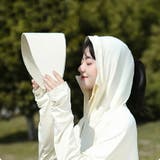UPF50+冷感 ツバ付きUVカットパーカー 大きいサイズ | SLENDER | 詳細画像4