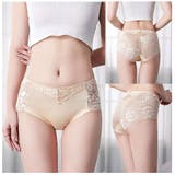 バックレーススカラップショーツ レッド 花柄 | SLENDER | 詳細画像8 