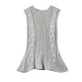 ケーブル編みペプラムノースリーブニットトップス ベスト シンプル | SLENDER | 詳細画像7