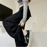 ハイウエストスウェットパンツ きれい見えシルエット 脚長効果 | SLENDER | 詳細画像3 