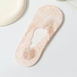 ピンク | 深履きレースカバーソックス パンプス シースルー | SLENDER