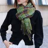 チェック柄マフラー ストール レトロチェック | SLENDER | 詳細画像4 