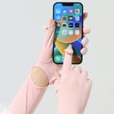 指先までしっかりUV手袋仕様ロングアームカバー 滑り止め付き手袋 接触冷感 | SLENDER | 詳細画像3