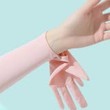 指先までしっかりUV手袋仕様ロングアームカバー 滑り止め付き手袋 接触冷感 | SLENDER | 詳細画像4