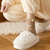 アニマルもこもこルームソックス くまデザイン 防寒 | SLENDER | 詳細画像7 