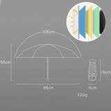 UPF50＋コンパクト軽量 折りたたみ傘98%紫外線カット 晴雨兼用 | SLENDER | 詳細画像5 