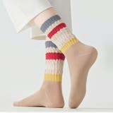 リブ編みカラーソックス ガーリー フェミニン | SLENDER | 詳細画像3 