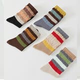 リブ編みカラーソックス ガーリー フェミニン | SLENDER | 詳細画像4 