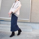 裏起毛タイトスカート ロング 黒 | SLENDER | 詳細画像27 