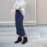 裏起毛タイトスカート ロング 黒 | SLENDER | 詳細画像31 