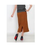 裏起毛タイトスカート ロング 黒 | SLENDER | 詳細画像4 