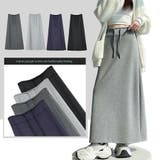 バックスリットナロースカート ロング丈 ウエストゴム | SLENDER | 詳細画像1 