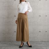 ワイドパンツ チェック ウール混スカンツ | SLENDER | 詳細画像11 