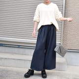 ワイドパンツ チェック ウール混スカンツ | SLENDER | 詳細画像15 