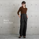 ブラック | 巻きパンツ ラップパンツ 結ぶ | SLENDER