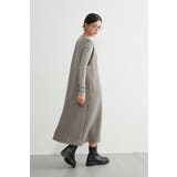 ジャンスカジャカード織りVネックジャンパースカートワンピース | On One's Own | 詳細画像7