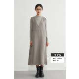 ジャンスカジャカード織りVネックジャンパースカートワンピース | On One's Own | 詳細画像5