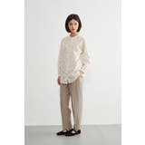 綿100長袖シャツブラウスボタニカル柄 ナチュラル大人カジュアル | On One's Own | 詳細画像13 