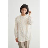 綿100長袖シャツブラウスボタニカル柄 ナチュラル大人カジュアル | On One's Own | 詳細画像12 