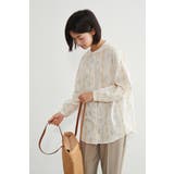 綿100長袖シャツブラウスボタニカル柄 ナチュラル大人カジュアル | On One's Own | 詳細画像8 